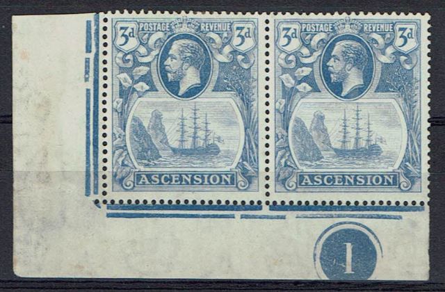 Image of Ascension SG 14/14c UMM British Commonwealth Stamp